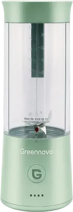 Blender si Toator Greennovo Portabil, 150W, Capacitate 0.5L, 6 Lame din Otel Inoxidabil, Baterie 4000mAh, Incarcare USB Type-C, Cruntare Ghea, Mint Gri