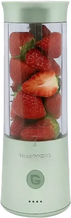 Blender si Toator Greennovo Portabil, 150W, Capacitate 0.5L, 6 Lame din Otel Inoxidabil, Baterie 4000mAh, Incarcare USB Type-C, Cruntare Ghea, Mint Gri