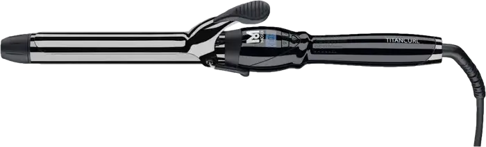 Щипцы для завивки волос Moser Titan Curl 4444-0050 с титановым покрытием, диаметр 32 мм с зажимом, 80-210°C, 6 режимов, LED-дисплей, автоотключение, черный