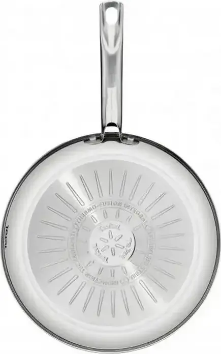 Tefal Intuition B8170544 Stainless Steel Non-Stick Frypan, Titanium Coating, Thermo-Fusion Integral Base, 26 cm, Grey