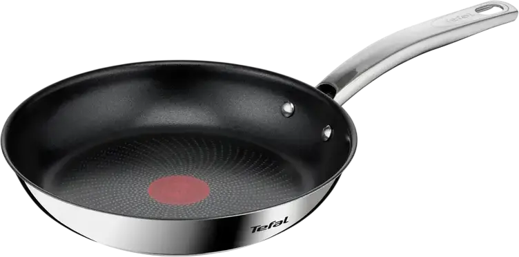 Tefal Intuition B8170544 Stainless Steel Non-Stick Frypan, Titanium Coating, Thermo-Fusion Integral Base, 26 cm, Grey