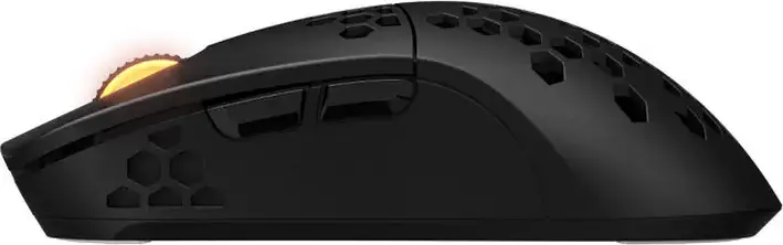 Беспроводная игровая мышь HATOR Stellar HN051, цвет черный, три режима подключения 2.4ГГц/Bluetooth 5.4/провод, оптический сенсор 12000 DPI, 6 кнопок, RGB, 54г