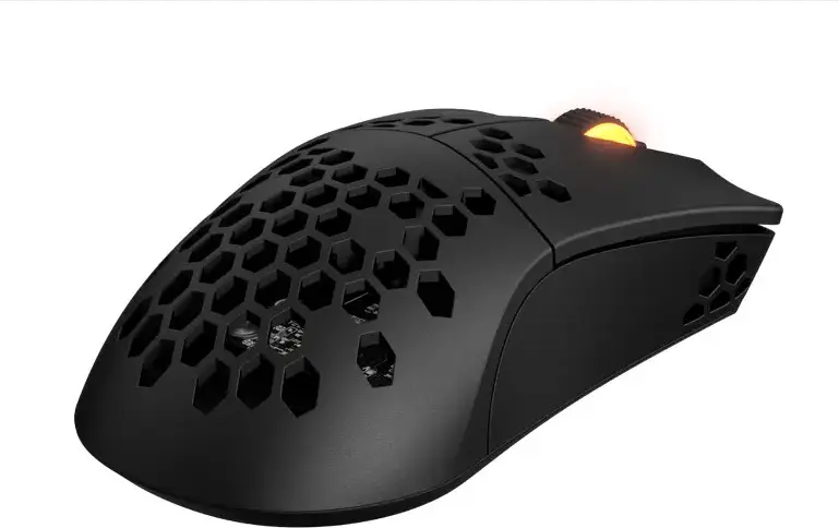 Беспроводная игровая мышь HATOR Stellar HN051, цвет черный, три режима подключения 2.4ГГц/Bluetooth 5.4/провод, оптический сенсор 12000 DPI, 6 кнопок, RGB, 54г