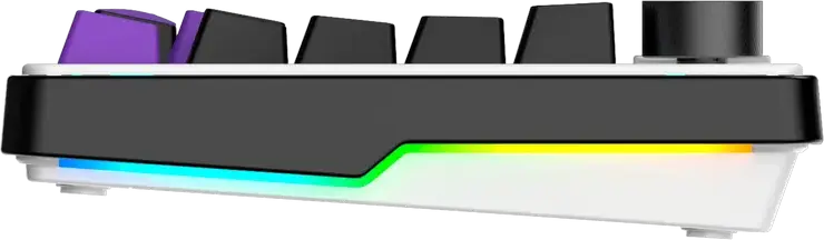 HATOR Hellyberry HK75 75% Compact Mechanical Keyboard, Wired, Pre-lubed Linear Switches, Hot-swappable, RGB Lighting & Knob