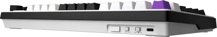 HATOR Hellyberry HK75 75% Compact Mechanical Keyboard, Wireless Tri-mode Wireless/Bluetooth/USB, Pre-lubed Linear Switches, Hot-swappable, RGB Lighting & Knob