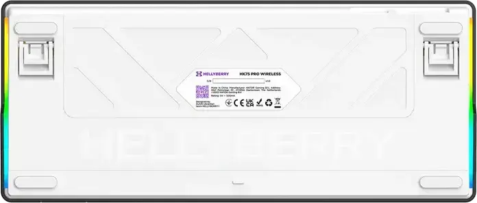 HATOR Hellyberry HK75 75% Compact Mechanical Keyboard, Wireless Tri-mode Wireless/Bluetooth/USB, Pre-lubed Linear Switches, Hot-swappable, RGB Lighting & Knob