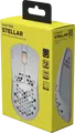 HATOR Stellar HN051 Wireless Gaming Mouse, White, Tri-mode 2.4GHz/Bluetooth 5.4/Wired, 12000 DPI Optical Sensor, 6 Buttons, RGB, Honeycomb Shell, 54g