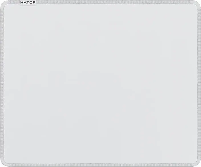 Игровой коврик для мыши HATOR Tonn EVO, Medium 360x300x4мм, Белая Текстильная Поверхность, Противоскользящее Основание из Натурального Каучука, Прошитые Края