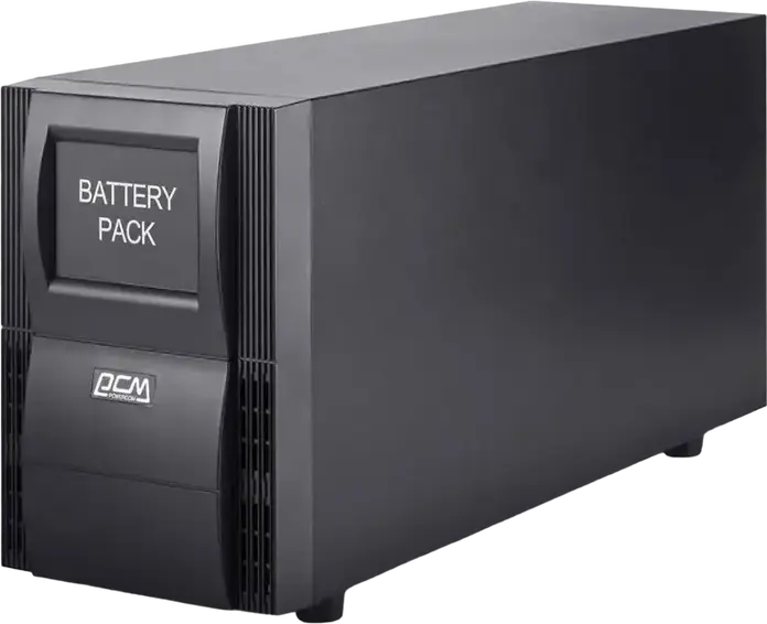 PCM Powercom EBP Внешний аккумуляторный блок для ИБП MAC-2000 и MAC-3000, 72В пост. тока, батареи 12В 7Ач, черный корпус для увеличения времени работы