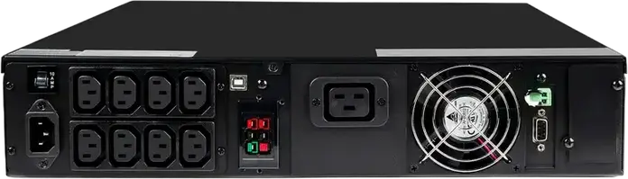 UPS Online Powercom SNT-3000 3000VA/3000W Sursa Neinterruptibila de Alimentare Rackmount cu Ecran LCD, 9 Conectori (8x IEC320, 1x C19), Porturi USB si Serial