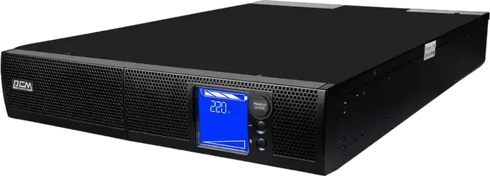 UPS Online Powercom SNT-3000 3000VA/3000W Sursa Neinterruptibila de Alimentare Rackmount cu Ecran LCD, 9 Conectori (8x IEC320, 1x C19), Porturi USB si Serial