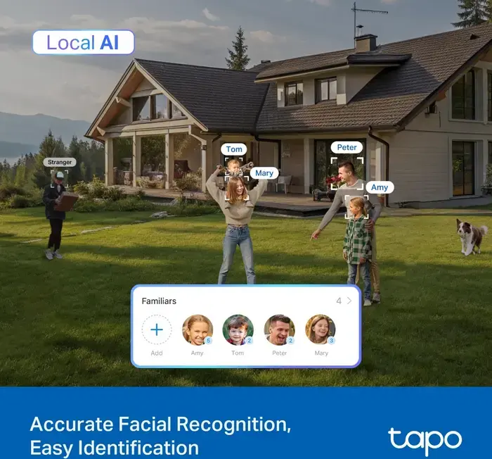 TP-Link Tapo C665G KIT Solar-Powered 4K Security Camera Set of 2 Pieces, Pan/Tilt 360 AI Tracking, 4G LTE & Dual-band Wi-Fi, IP65 Weatherproof, White