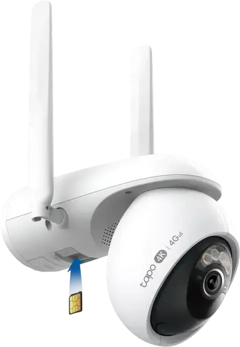 TP-Link Tapo C665G KIT Solar-Powered 4K Security Camera Set of 2 Pieces, Pan/Tilt 360 AI Tracking, 4G LTE & Dual-band Wi-Fi, IP65 Weatherproof, White
