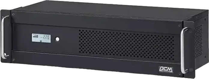 ИБП PCM INR-800AP Rackmount 800ВА 480Вт, 6 розеток (2x Schuko, 4x IEC C13), внешняя батарея 24В, ЖК-дисплей, порты USB и RS232, черный