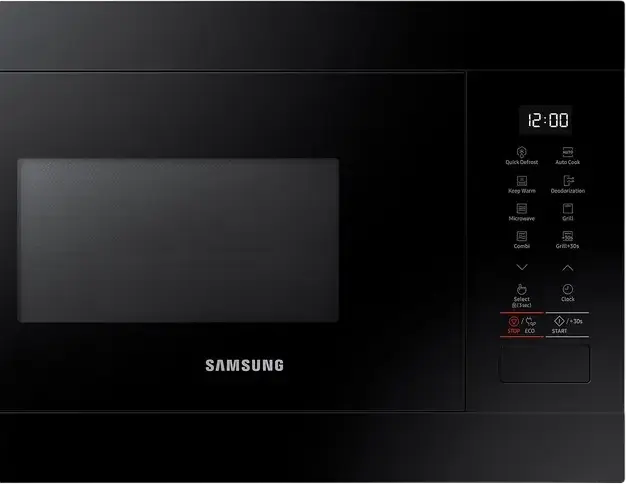Cuptor cu microunde incorporabil cu grill Samsung MG22M8254AK/E2, 22L, 850W, Ceramic Inside, Defrost Rapid, Mod Eco, Negru