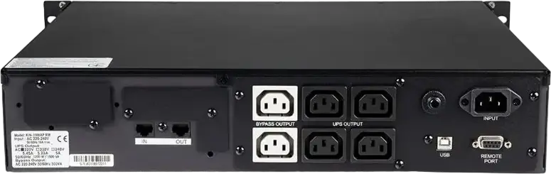 ИБП Powercom KIN-1500AP RM Line-Interactive 1500ВА 1200Вт Rackmount 2U с AVR, ЖК-дисплеем, 6 разъемами IEC-320 C13, интерфейсами USB и RS-232