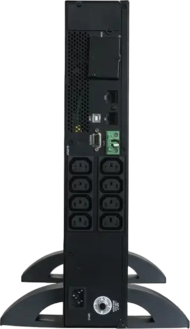 UPS PowerCom SRT-3000 Line-Interactive 3000VA 2700W Sursa de Alimentare Neintreruptibila Rackmount cu 8 Prize IEC-320, USB, RS232, Terminal EPO, Negru