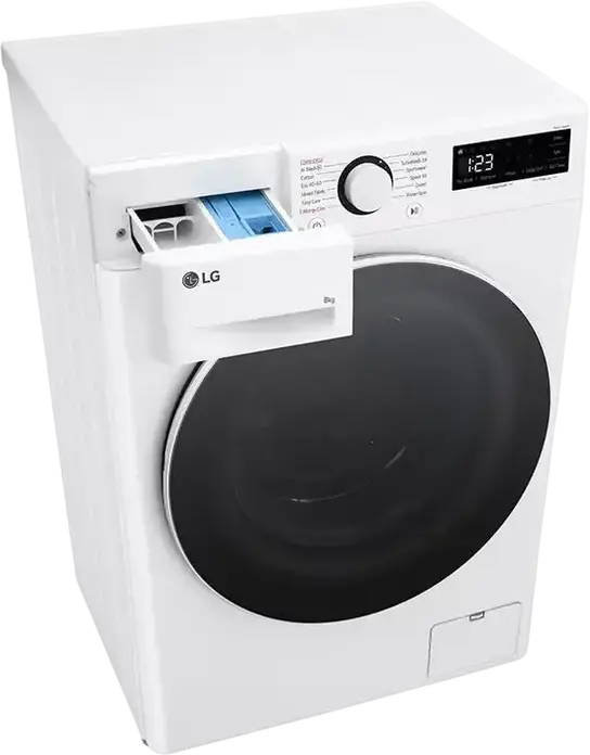 Masina de spalat rufe cu incarcare frontala LG F2WR508S0W, Capacitate 8 kg, AI DD Inverter Direct Drive, Clasa Energetica A, 1200 RPM, LG Steam, ThinQ, Alb