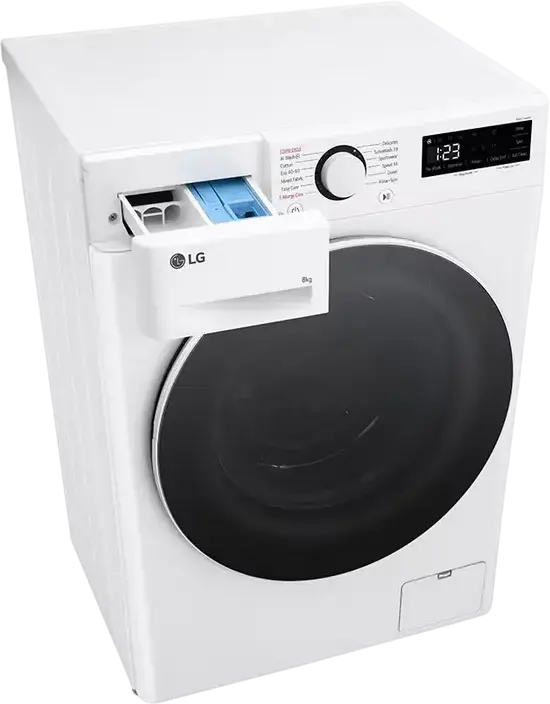 Masina de spalat rufe cu incarcare frontala LG F2WR508S0W, Capacitate 8 kg, AI DD Inverter Direct Drive, Clasa Energetica A, 1200 RPM, LG Steam, ThinQ, Alb