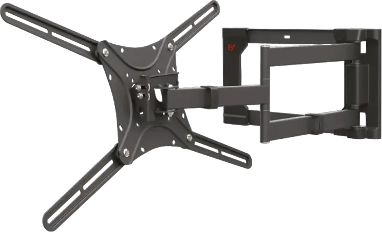 Barkan 4400 Full Motion Wall TV Mount, Metal, for 13-80 inch Screens, VESA up to 600x400, Max Load 50kg, Tilt +15/-5°, Swivel & Rotate, Black