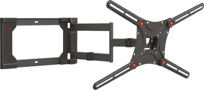 Barkan 4400 Full Motion Wall TV Mount, Metal, for 13-80 inch Screens, VESA up to 600x400, Max Load 50kg, Tilt +15/-5°, Swivel & Rotate, Black