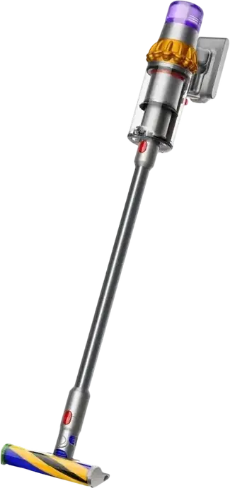 Беспроводной вертикальный пылесос Dyson V15 Detect Absolute, мощность всасывания 33.9 кПа, HEPA-фильтр, LCD-экран, цвет Silver, с док-станцией