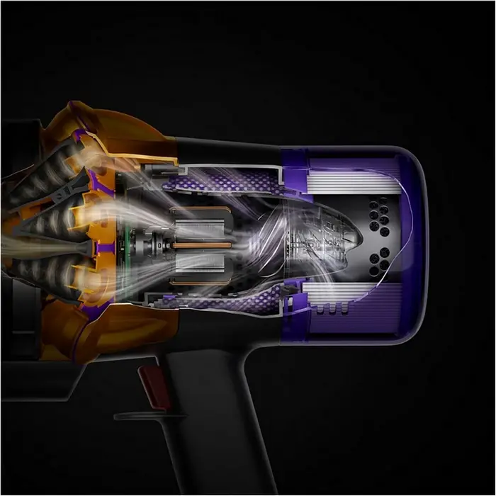 Беспроводной вертикальный пылесос Dyson V15 Detect Absolute, мощность всасывания 33.9 кПа, HEPA-фильтр, LCD-экран, цвет Silver, с док-станцией