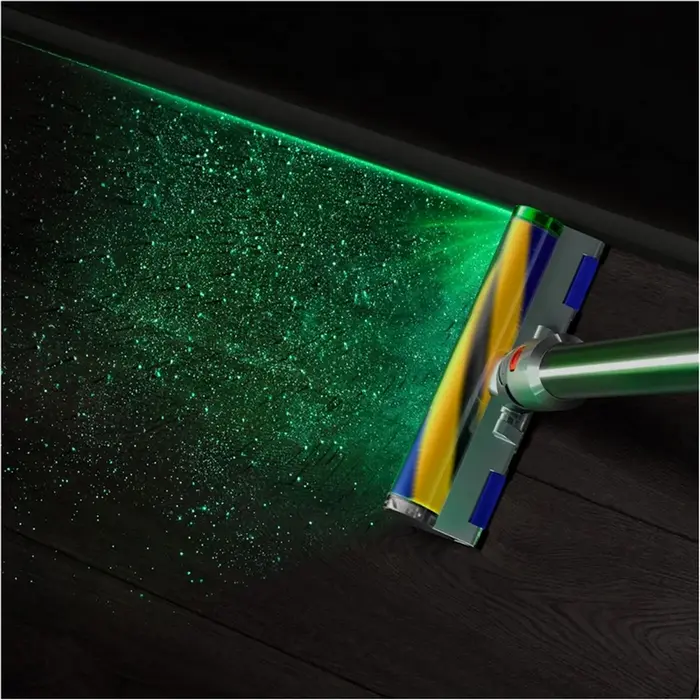 Беспроводной вертикальный пылесос Dyson V15 Detect Absolute, мощность всасывания 33.9 кПа, HEPA-фильтр, LCD-экран, цвет Silver, с док-станцией