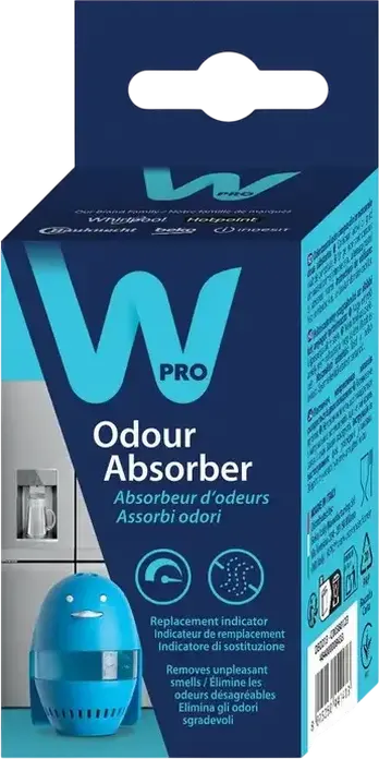Absorbant de mirosuri pentru frigider W Pro Penguin PNG025, Gel cu carbune activ, Indicator de schimbare, Compatibil cu Whirlpool, Hotpoint, Indesit, LG, Electrolux, 1 bucata