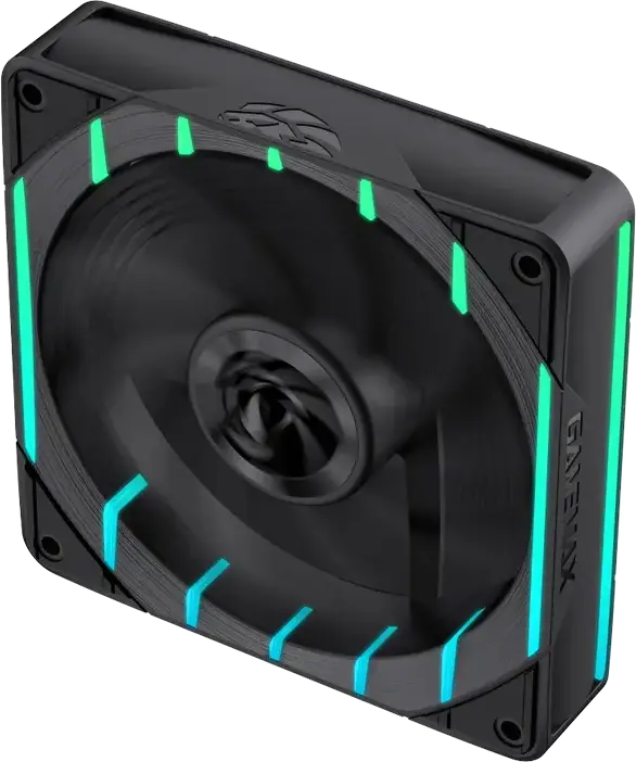 GAMEMAX Tornado T12 120mm ARGB PWM Case Fan, 800-2200 RPM, 66.89 CFM, Hydraulic Bearing, 24 LEDs with Claw-Mark Lighting, Black