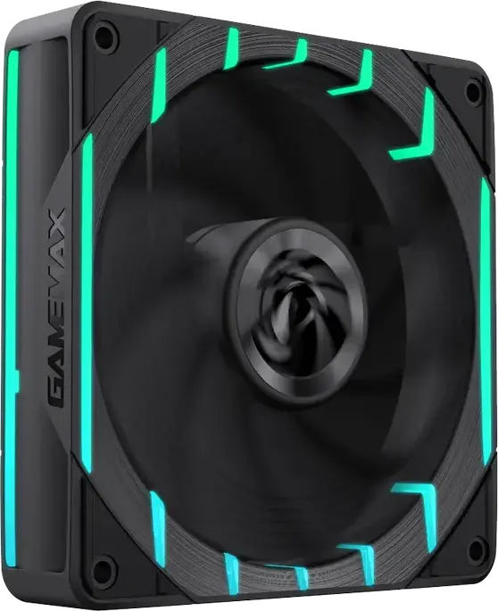 GAMEMAX Tornado T12 120mm ARGB PWM Case Fan, 800-2200 RPM, 66.89 CFM, Hydraulic Bearing, 24 LEDs with Claw-Mark Lighting, Black