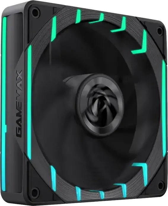 GAMEMAX Tornado T12 120mm ARGB PWM Case Fan, 800-2200 RPM, 66.89 CFM, Hydraulic Bearing, 24 LEDs with Claw-Mark Lighting, Black