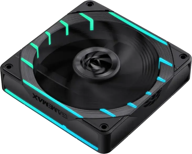 GAMEMAX Tornado T12 120mm ARGB PWM Case Fan, 800-2200 RPM, 66.89 CFM, Hydraulic Bearing, 24 LEDs with Claw-Mark Lighting, Black