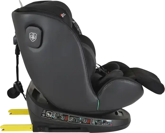 Cangaroo Castor i-Size 360 Universal Child Car Seat, Black, 0-36 kg, 40-150 cm, 0-12 Years, ISOFIX, 360 Degree Rotation, R129 Safety Standard, Side-Impact Protection