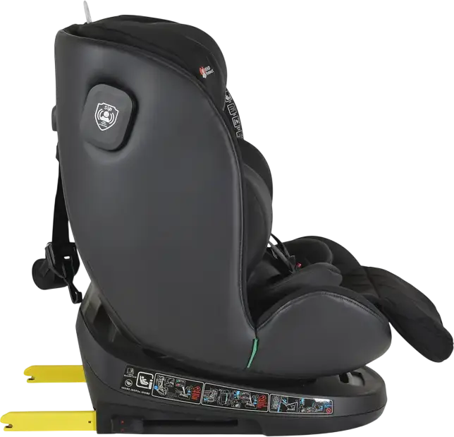 Cangaroo Castor i-Size 360 Universal Child Car Seat, Black, 0-36 kg, 40-150 cm, 0-12 Years, ISOFIX, 360 Degree Rotation, R129 Safety Standard, Side-Impact Protection