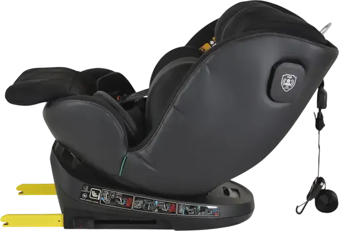 Cangaroo Castor i-Size 360 Universal Child Car Seat, Black, 0-36 kg, 40-150 cm, 0-12 Years, ISOFIX, 360 Degree Rotation, R129 Safety Standard, Side-Impact Protection