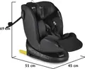 Cangaroo Castor i-Size 360 Universal Child Car Seat, Black, 0-36 kg, 40-150 cm, 0-12 Years, ISOFIX, 360 Degree Rotation, R129 Safety Standard, Side-Impact Protection