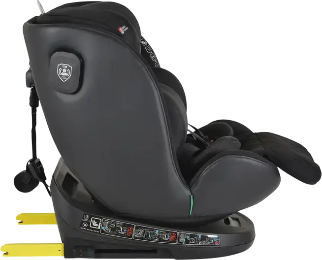 Cangaroo Castor i-Size 360 Universal Child Car Seat, Black, 0-36 kg, 40-150 cm, 0-12 Years, ISOFIX, 360 Degree Rotation, R129 Safety Standard, Side-Impact Protection