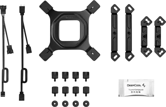 Cooler CPU Deepcool AG620 BK ARGB V2 Dual-Tower, 2 ventilatoare PWM de 120mm, 6 heat-pipe-uri de cupru, TDP 260W, iluminare ARGB, Negru