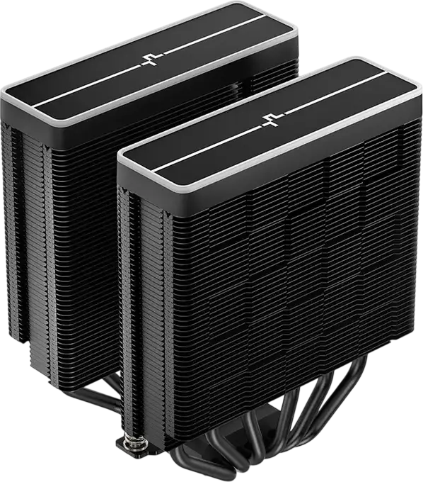 Cooler CPU Deepcool AG620 BK ARGB V2 Dual-Tower, 2 ventilatoare PWM de 120mm, 6 heat-pipe-uri de cupru, TDP 260W, iluminare ARGB, Negru
