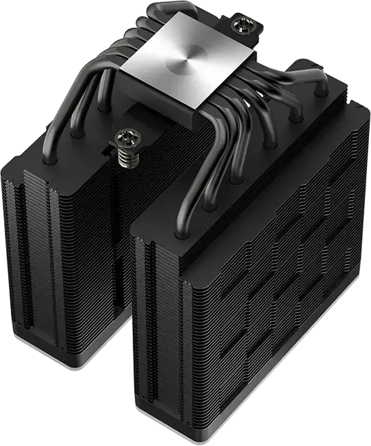 Cooler CPU Deepcool AG620 BK ARGB V2 Dual-Tower, 2 ventilatoare PWM de 120mm, 6 heat-pipe-uri de cupru, TDP 260W, iluminare ARGB, Negru