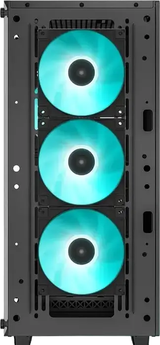 Carcasa Gaming Deepcool CC560 V2 Midi-Tower, Negru, Panou Lateral Sticla Calita, Fata Plasa, 4 Ventilatoare 120mm LED Albastre, Suport ATX/mATX/ITX