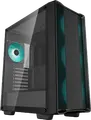 Carcasa Gaming Deepcool CC560 V2 Midi-Tower, Negru, Panou Lateral Sticla Calita, Fata Plasa, 4 Ventilatoare 120mm LED Albastre, Suport ATX/mATX/ITX