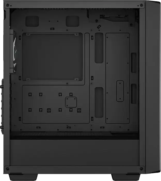 Carcasa Gaming Deepcool CC560 V2 Midi-Tower, Negru, Panou Lateral Sticla Calita, Fata Plasa, 4 Ventilatoare 120mm LED Albastre, Suport ATX/mATX/ITX