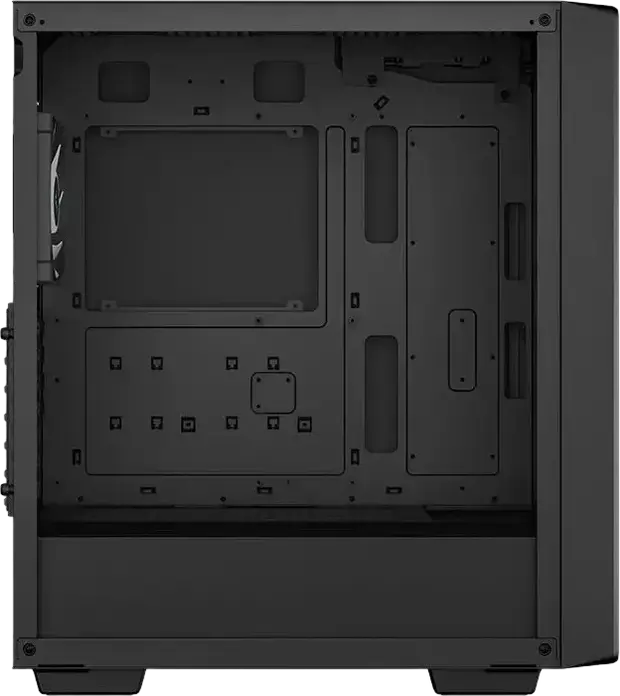 Carcasa Gaming Deepcool CC560 V2 Midi-Tower, Negru, Panou Lateral Sticla Calita, Fata Plasa, 4 Ventilatoare 120mm LED Albastre, Suport ATX/mATX/ITX