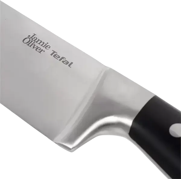 Поварской нож Tefal Jamie Oliver Home Cook K2670144, лезвие из немецкой нержавеющей стали 20 см с ледяной закалкой, пластиковая ручка, набор из 1 предмета