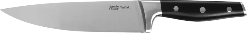 Поварской нож Tefal Jamie Oliver Home Cook K2670144, лезвие из немецкой нержавеющей стали 20 см с ледяной закалкой, пластиковая ручка, набор из 1 предмета