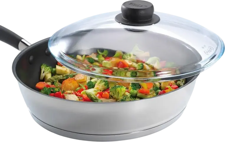 Pyrex B24CL00 Glass Lid, 24 cm Diameter, Transparent Glass with Black Bakelite Handle, 1050 g