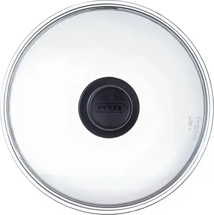 Pyrex B24CL00 Glass Lid, 24 cm Diameter, Transparent Glass with Black Bakelite Handle, 1050 g