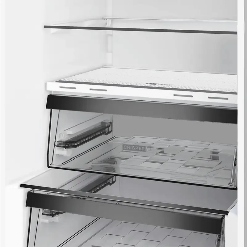 Frigider Combinat Whirlpool WHK 26403 XP6E 1, No Frost, 6th Sense, Volum Total 355L, Argintiu, Clasa Energetica C, 203.5x59.5x66.3 cm